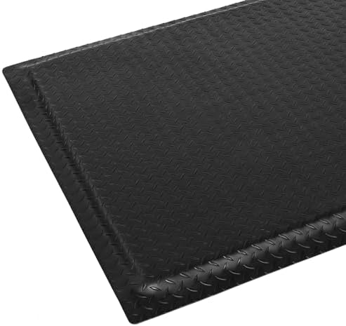Anti Fatigue Mats Industrial 2' x 6' 15/16" Thick Ergonomic Standing Mat Commercial Heavy Duty Diamond Plate Shop Floor Mats Helps Relieve Back and Leg Soreness