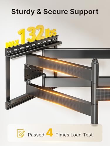 monTEK Long Arm TV Wall Mount for Most 43-90 Inch TVs, Up to 132 lbs