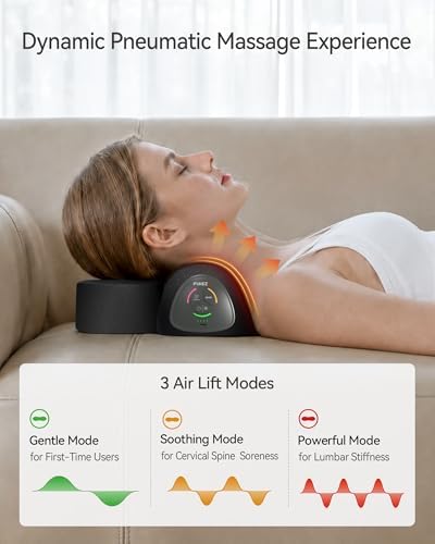 Heated Cervical Traction Device with Red Light for Cervical Pain Relief