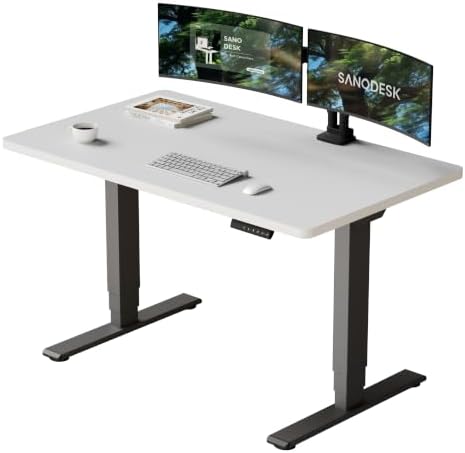 SANODESK Dual Motor Standing Desk 220lbs Height Adjustable Desk