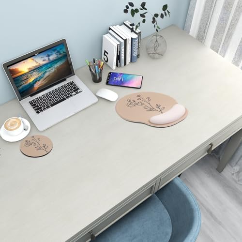 Ergonomic Mouse Pad with Wrist Rest Support,Gel Mouse Pads for Desk