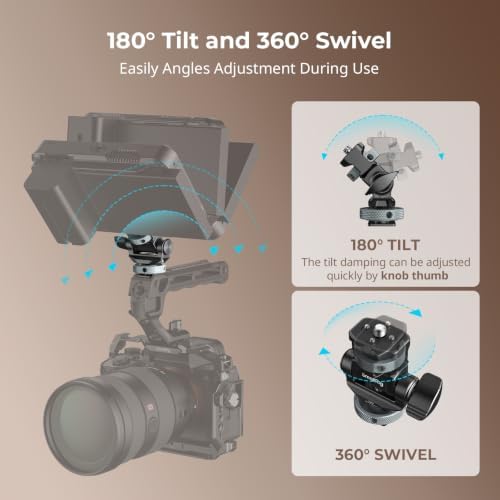 SMALLRIG Camera Monitor Mount with Cold Shoe, Horizontal&Vertical Shooting