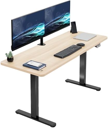 VIVO Light Wood 60 x 24 in Standing Desk, DESK-KIT-B06C