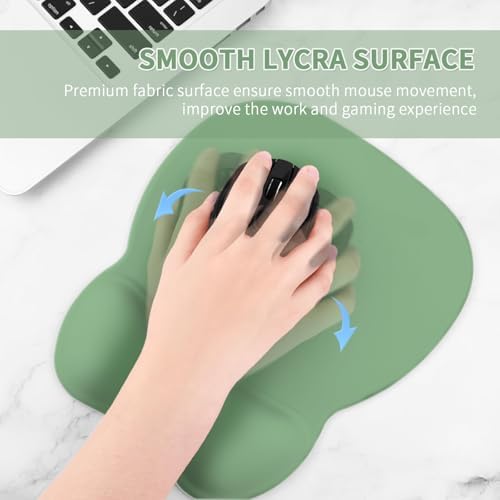EooCoo Ergonomic Mouse Pad with Wrist Rest, Memory Foam Support Mousepad
