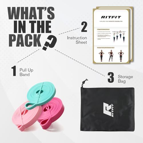 RitFit Pull Up Assist Band in Natural Latex for Stretching and Mobility