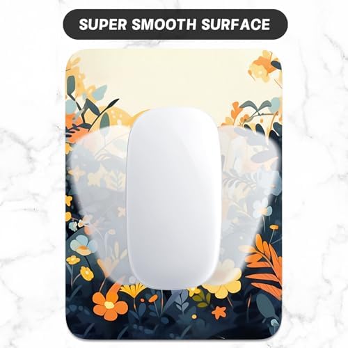 Small Mouse Pad, Mini Mouse Pad 6 x 8 Inch, Thick Rubber Waterproof Mouse Mat, Cute Mousepad for Women Men Wireless Mouse Laptops Home Office, Cute Cat in Flower