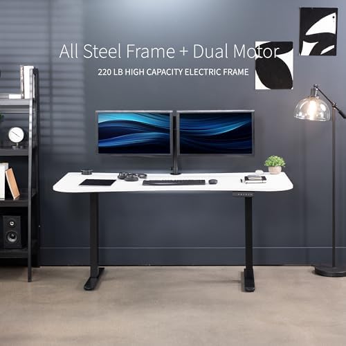 VIVO White 60 x 24 in Standing Desk, DESK-KIT-E2B1W