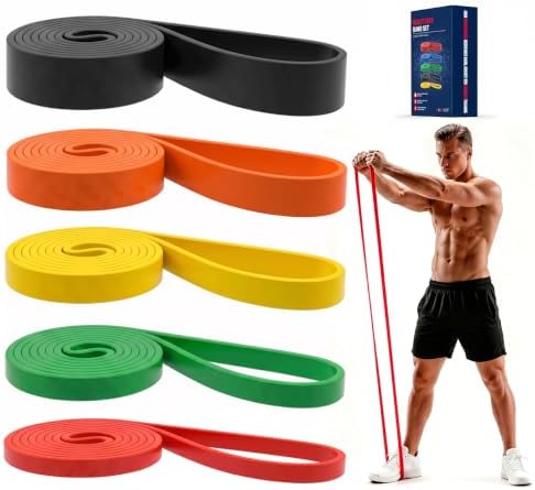 Pull Up Bands, Resistance Bands Set, Exercise Workout Bands for Men & Women, Ideal for Body Stretching, Physical Therapy and Muscle Training