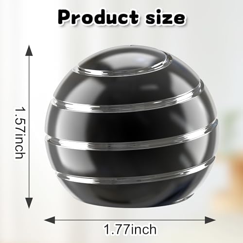 Kryfa 1.77in Kinetic Fidget Desk Toy, Anxiety Relief ADHD for Adults, Black