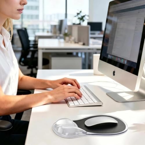 EooCoo Ergonomic Waterproof Mouse Pad with Gel Wrist Rest Support