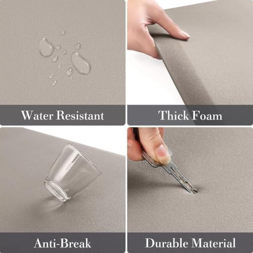 HappyTrends 2 PCS Kitchen Mat Cushioned Anti-Fatigue Floor Mat,