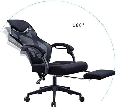 160° Lying Footrest Office Chair Gaming Racing Chair Ergonomic Computer Internet Cafe Chair Reclining Lounge Chair
