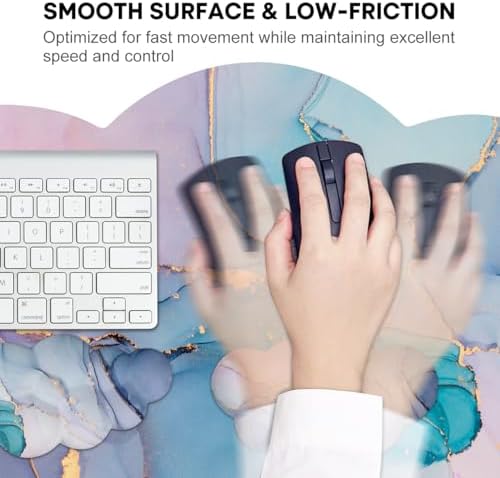 JIKIOU Ergonomic Keyboard Wrist Rest &Large Mouse Pad&Mouse Wrist & Cup Pad