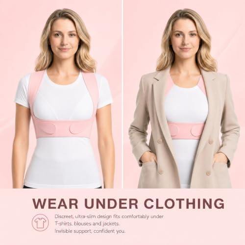 Back Brace Posture Corrector for Women - Under Clothes Upper Back