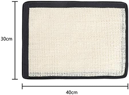 Sisal Pad Natural Grinding Claws Cat Scratching Mat Scratcher Replacement for Cat Tree Stretching Wrap Around Chair Desk Legs Furniture Protection (L:40.5 * 30cm, Wrap Style)