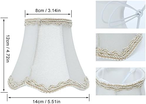 Fuloon Modern European Style Droplight Wall Lamp Candle Chandelier Lamp Shade 6 pcs Set (White)