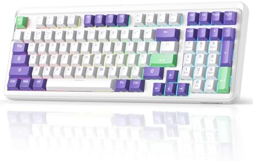 TECKNET Mechanical Keyboard,Tri-Mode Hot Swappable 96% Compact Keyboard