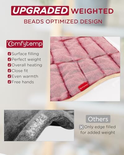 Comfytemp Heating Pad for Neck Shoulders Back, 2.6 Ib Weighted Heating Pad