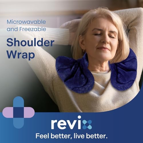 REVIX Microwave Heating Pad for Neck & Shoulders, Weighted Moist Heat Wrap