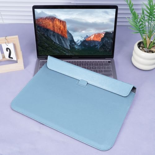 PU Leather Laptop Sleeve Case with Stand for 2026 MacBook Neo 13 A3404, 2026-2022 Air13.6'' M5 A3449 M4 A3240 M3 A3113 M2 A2681, 2018-2021 Air 13'', Laptop Bag for 2016-2022 Mac Pro13, Blue