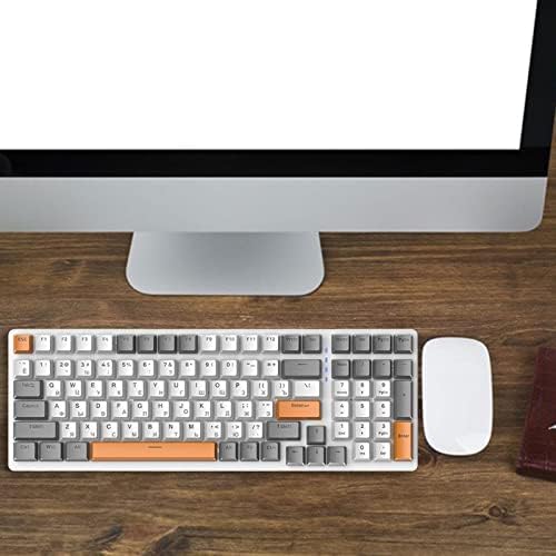 predolo Russian Mechanical Gaming Keyboard 100 Keys, Ergonomics,RGB, Backlit, USB Wired Plug and Play Durable Portable 98% Allocation for PC Laptop, Style E