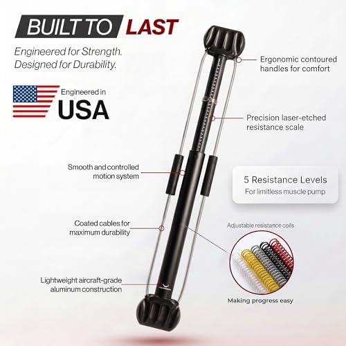 Bullworker Bow Classic 36" Isometric Exercise Equipment, Portable Home Gym