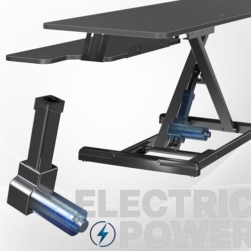VIVO Black 36 inch Electric Desk Converter, DESK-VE36B