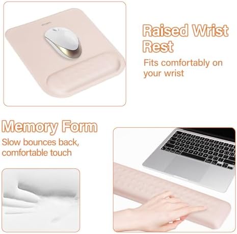 MOSISO Keyboard Stand&Wrist Rest Support for Keyboard &Mouse Pad Set