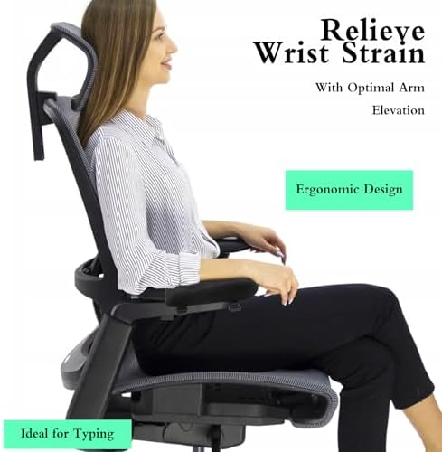2 pcs Ergonomic Office Chair Arm Pads, Memory Foam Armrest Pads for Office Chair Gaming Chair Arm Rest Covers for Desk Chair, Armrest Cushions for Elbow Pressure Relief