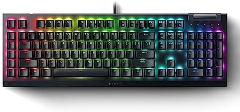 Razer BlackWidow V4 X - Mechanical Gaming Keyboard: Green Switches Tactile & Clicky, 6 Dedicated Macro Keys, Chroma RGB, Doubleshot ABS Keycaps, Media Controls, Sound Dampening & Stabilizers (Renewed)
