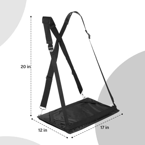 Laptop Harness - Wearable Laptop Stand for Up to 17" Laptops, Tablets & E-Readers - Adjustable Straps, Includes Memory Foam Mouse Pad