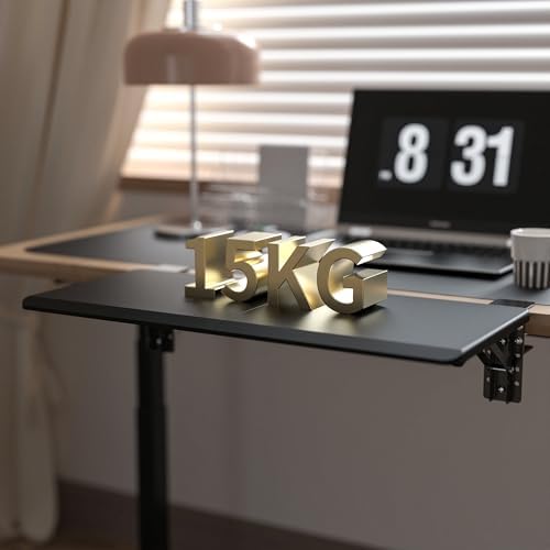 ETHU Foldable Desk Extender Tray with Clamp, 25.6x11.4", Black