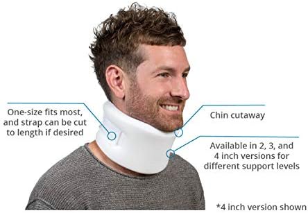 3" Foam Cervical Collar, Amazon Exclusive Brand, White -FP10003