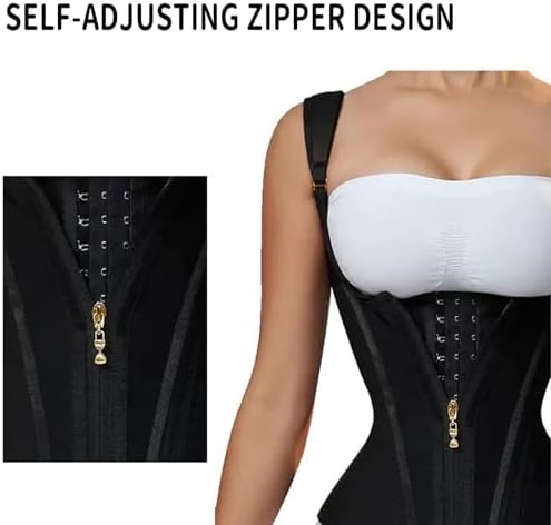 PetPhindU Shoulder Straightener Posture Corrector, Waist Trainer for Women, Tummy Control Sports Girdle Posture Corrector (Black,X-Large)