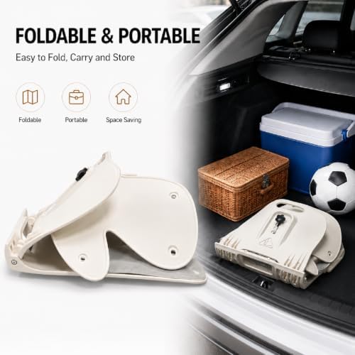 Foldable Adjustable Seat Cushion Back Support for Office Chair (Grey)