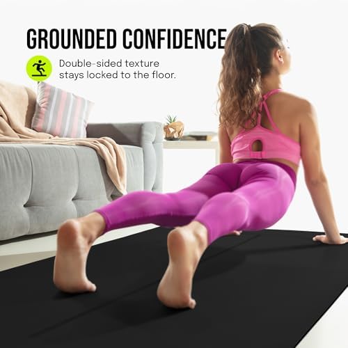 Gogokiwi Extra Wide Yoga Mat for Men Women (72"L x 36"W) Non Slip Fitness & Exercise Mat with Alignment Marks for Yoga, Pilates, Floor Workouts