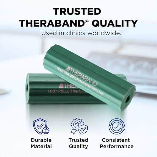 THERABAND Foot Roller for Plantar Fasciitis, Arch & Heel Massager, Green