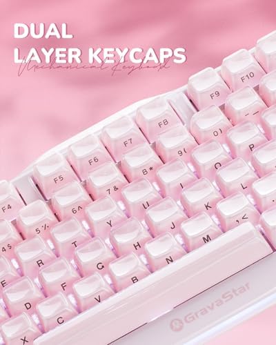 GravaStar Mercury K1 75% Wireless Mechanical Gaming Keyboard RGB Backlit