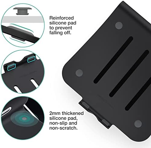 Laptop Stand, Aluminum Notebook Holder Riser Heat-Vent for MacBook Air/Pro, Dell, HP, Lenovo, Microsoft Surface, Samsung 11-16 inches Notebook (Black)