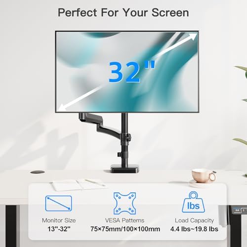 Extra Long Arm Monitor Mount, Fits Max 32" Hold up to 19.8lbs