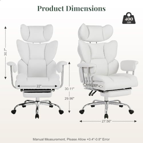 Big and Tall Office Chair 400 LBS, for Adults, Home Office