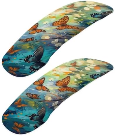 Butterfly Print Office Chair Arm Rest Slipcovers Covers Set of 2 Soft Stretchy Computer Chair Armrest Cover with Elastic Edge Universal Fits Rotating Desk Gaming Chairs