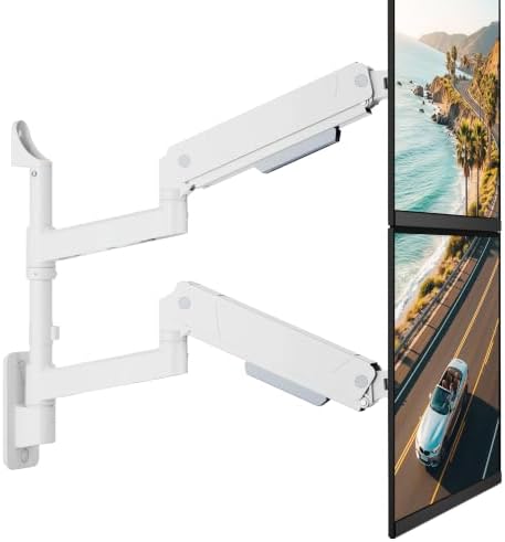 monTEK Vertical Dual Monitor Wall Mount for 17-35" Screens, 35.2 Lbs Each