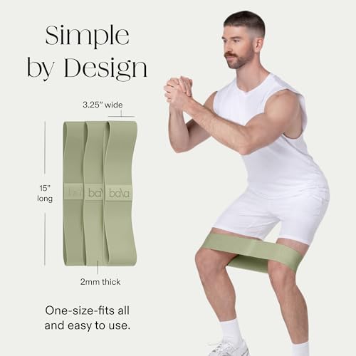 Bala Bands Resistance Bands, Non-Slip Fabric Exercise Bands