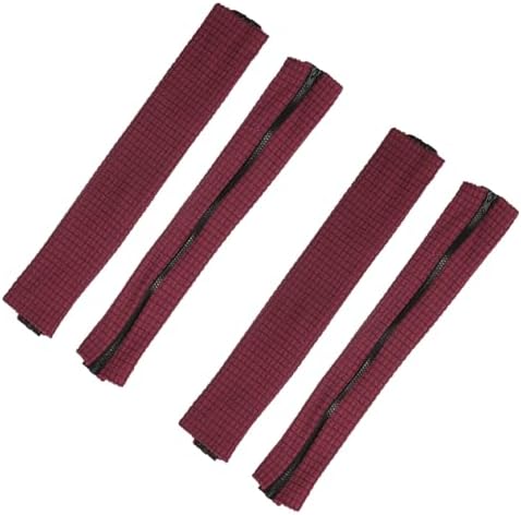 PATIKIL 22x4.3 in Office Chair Armrest Covers, 2 Pair Office Chair Arm Covers Long Computer Chairs Arm Rest Cover with Zipper Removable Rest Slipcover Hand Rest Protector, Burgundy