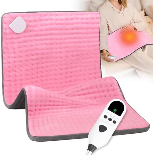Heating Pad for Back, 17"×33" Electric Heating pad for Women, Men