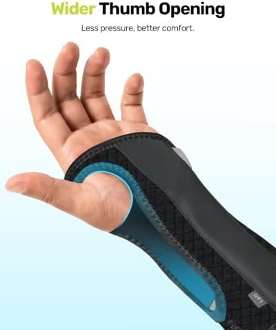 Rakiie Upgraded Carpal Tunnel Wrist Brace Night Sleep, Gray