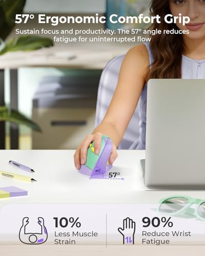 seenda MOU-302 Wireless Bluetooth Ergonomic Vertical Mouse with Volume Knob