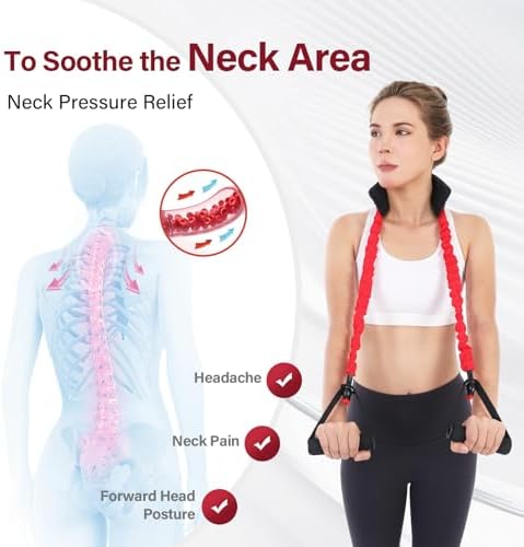 Neck Stretcher Exerciser Band- Cervical Neck Traction Device for Neck Pain Relief, Neck Stretching Cervical Traction Device with Wider and Thicker Padding - Durable and Comfortable