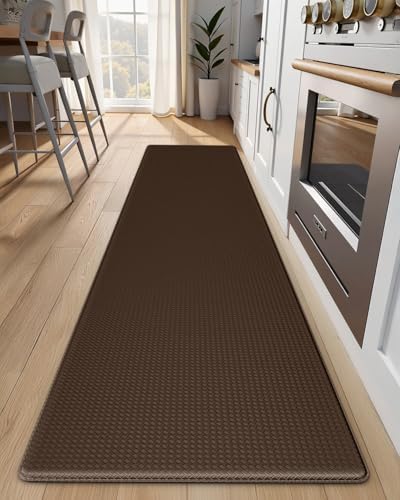 Kitchen Mats for Floor, Extra Long Anti-Fatigue Kitchen Rug, Brown